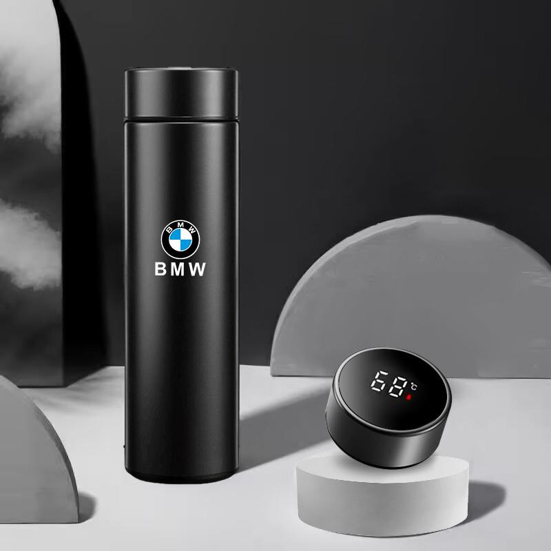 2026 Hot Car Thermos Jug Car Smart Display Stainless Steel Insulation Cup For BMW 1 2 3 4 5 7 Series F10 F20 F30 G20 G30 Interior Sticker