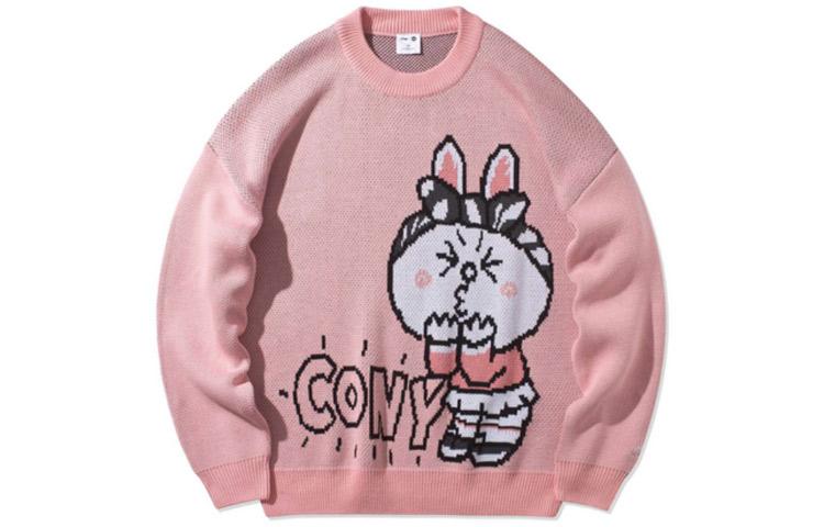 Li Ning X LINE FRIENDS Sweaters Unisex Pink Crew Neck Moderate Other AMBQ046-3 L