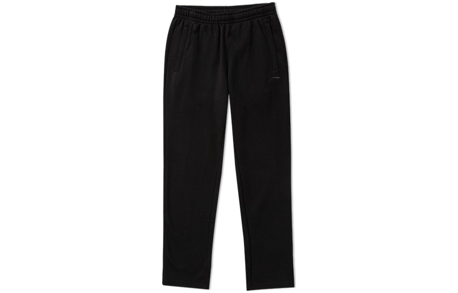 Li Ning Casual Pants Men s Black Moderate Straight Fit Pants AKLRF37-1 5XL