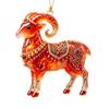 Acrylic Car Goat Pendant New Year Car Rearview Mirror Keychain  Christmas Decor
