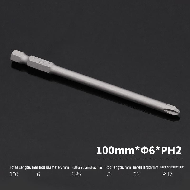 Magnetic Phillips Electric Screwdriver Bit Set (3/4/5/6mm) - S2 Steel Extension