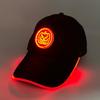 LED Leuchtender Totenkopf Baseballkappe Blinkende Leuchtende Halloween Partykappe Niedliche Logo-Kappe für Damen Herren Hip-hop Club Auftrittsbedarf