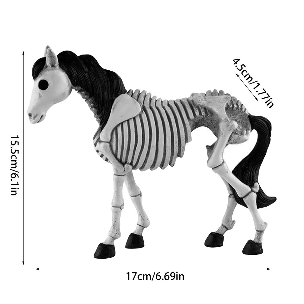 Halloween Tier Skelett Knochen Horror Pferd Katze Frosch Ornamente Skelett Gruselige Requisiten Party Für Kinder Geschenk Desktop Dekoration