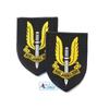 British Airborne Service (SAS) badge, embroidered wool Velcro, armband epaulettes