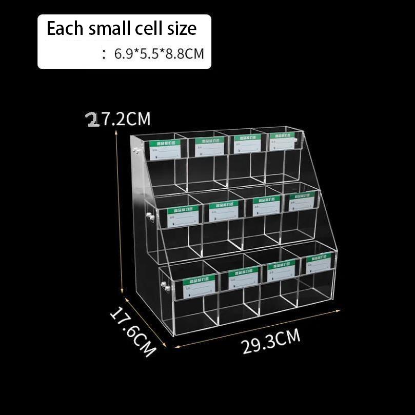 Acrylic Pen Display Stand With Price Slot Supermarket Stationery Store Pen Holder Pencil Neutral Pen Ladder Pagoda Rack Shelf