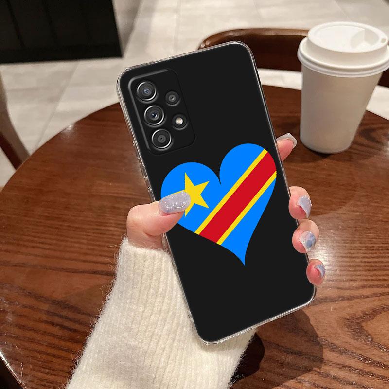 Congo Democratic Republic Flag Phone Case For Samsung Galaxy A56 A57 A37 A55 A54 A36 A35 A26 A25 A16 A17 A07 A52 A73 A21s Cover