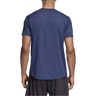 T Shirts Men's Blue Crew Neck Moderate Straight Fit CE0816