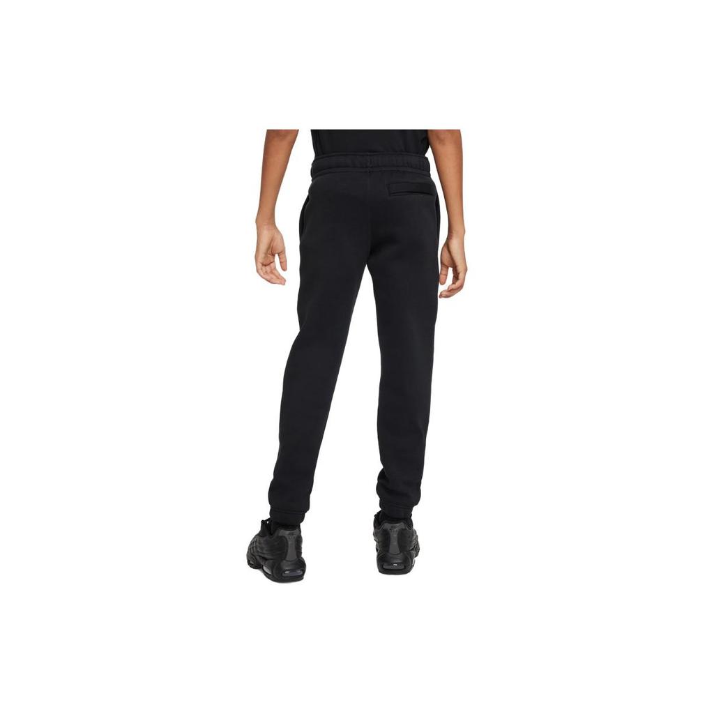 Nike Knitted Sweatpants Letter Logo Print Fleece Lined Soft Black Kids' DX5160-010