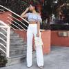 2024 Trendy Casual Flared Trousers: Versatile, Fashionable Wide-Leg Pants for a Chic Commute