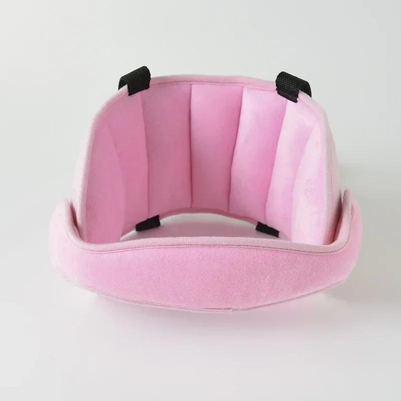 

Children Head Fixing Belt Car Safety Seat Baby Head Support Pillow Sleep Aid Protective Pad Universal Fit All Models рожевий