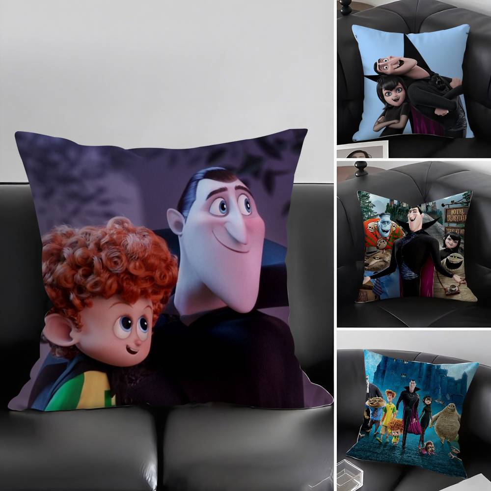 Federa Cuscino H-Hotel T-Transylvania Casa Stanza Condivisa Schienale Sedia Peluche Corto Stampa Double-Sided Copricuscino per Riposo Ufficio