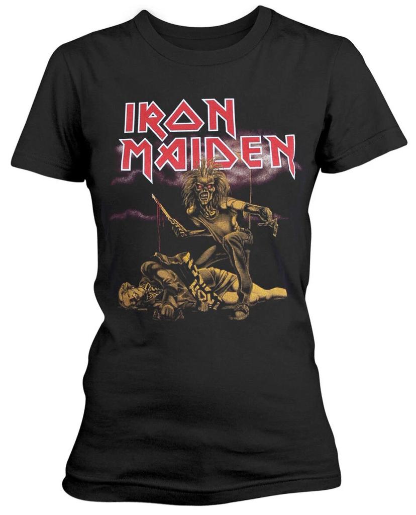 Rockoff Trade Unisex pánské Dámské Tričko Iron Maiden Slasher, Černé