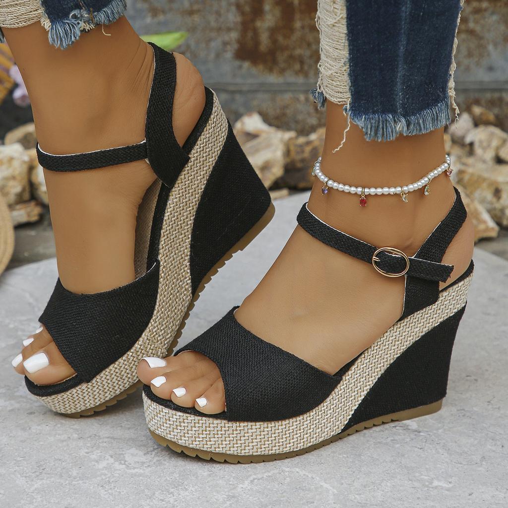 Women Sandals  New Fashion Wedges Shoes Women Summer Platform High Heel Female Buckle Sandals Sexy Bohemia Style Women Shoes