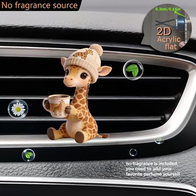 2D flacher, niedlicher Hirsch-Autolüftungsclip, dekorativer Diffusor (Duftstoffe nicht enthalten), Auto-Innendekoration, Aromatherapie-Clip, ideal als Weihnachtsgeschenk