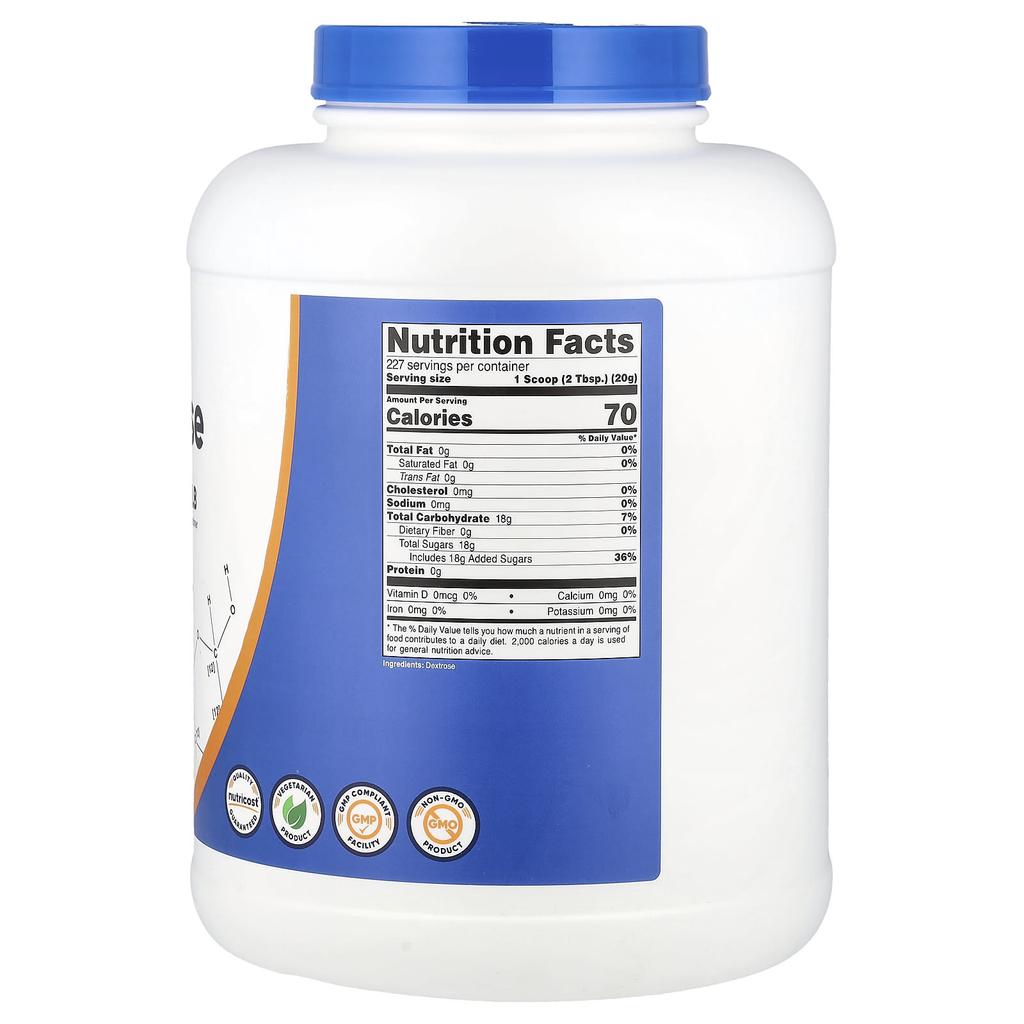 Nutricost, Dextrose, Unflavored, 4,536g (10lb)