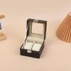 1 Stück Schwarze PU-Leder-Uhrenbox Vitrine Organizer Mit Glasdeckel mit Rahmen Und Herausnehmbarem Kissen Für Männer Und Frauen
