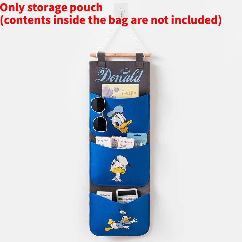 Mickey Mouse Felt Wall Organizer With Multiple Pockets For Kids Room Storage