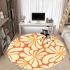 1pc Floral Pattern Office Round Area Rug, Indoor Mat Suitable For Office, Under Office Chairs Bedroom Living Room Home Decor, Room Deco