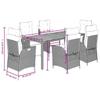 VidaXL Ensemble à Manger de Jardin avec Coussins 7 pcs, Table et Chaises avec Dossier Réglable, Meubles d'Extérieur, 3213100