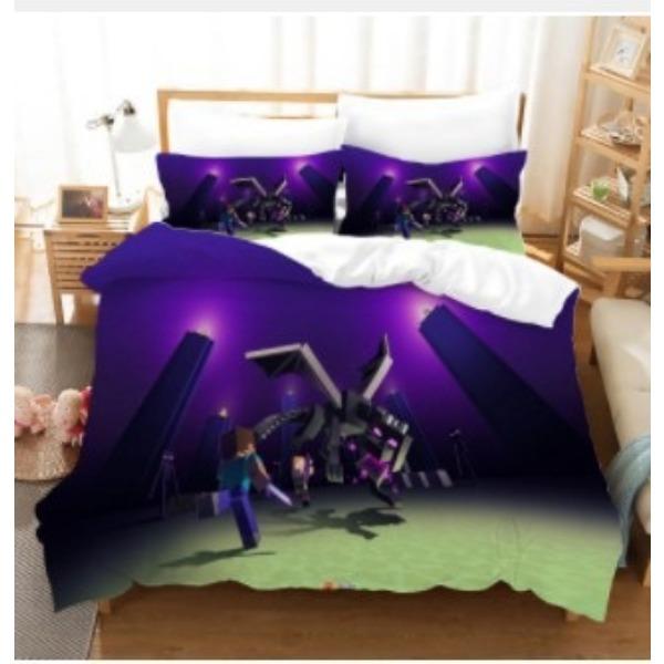 Roupa de Cama Minecraft Série Kit Três Peças Têxtil Lar Tecido Abrasivo Impressão Digital