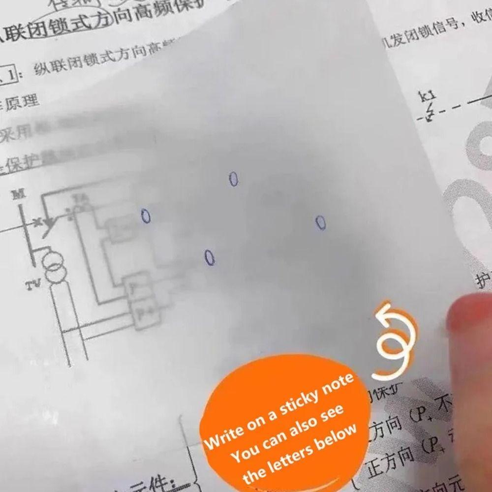50 Sheets Waterproof Sticky Notes Transparent Paper Sticker Portable Note Paper