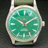VINTAGE HAND-WINDING SWISS MENS REFURBISHED GREEN COLOR DIAL WATCH a500036-2