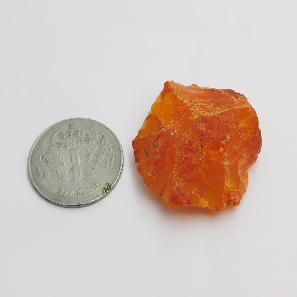 NATURAL Orange Sapphire ROUGH 190.35 Ct Huge Size Uncut CERTIFIED Loose Gemstone