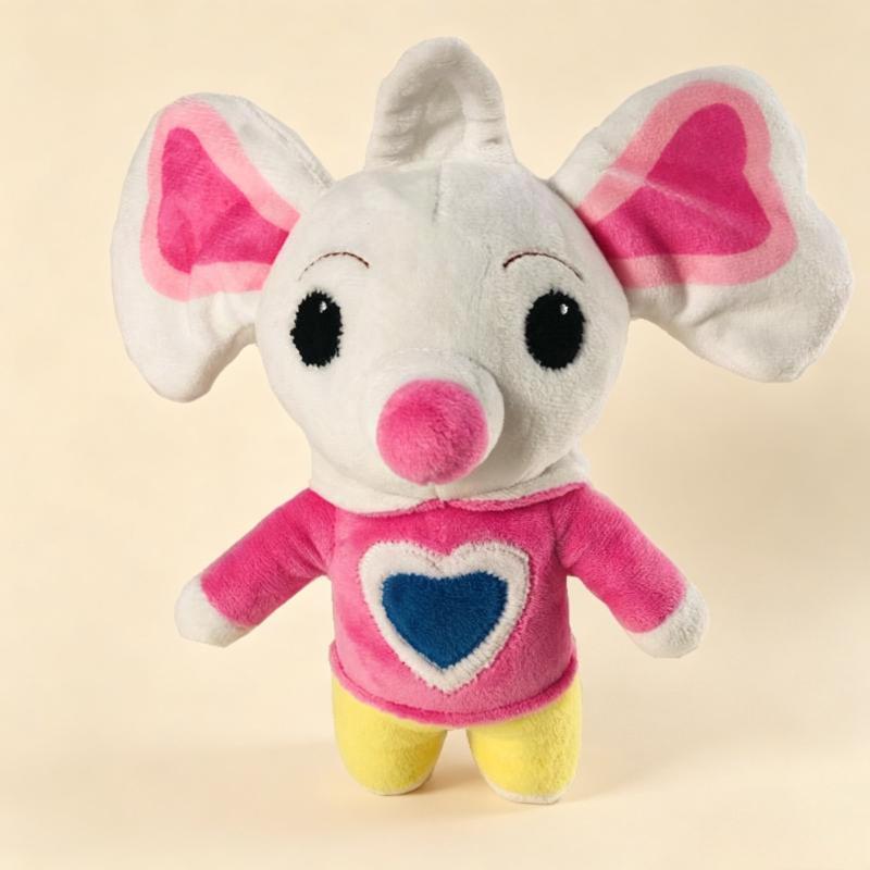 Süßer Chip und Kartoffel Plüschtier Cartoon Süßer Hund Chip Weiße Maus Kartoffel Weiches Kuscheltier Herz Outfit Geschenk Kinder Fans TV Serie Sammlerstück Heimdekoration