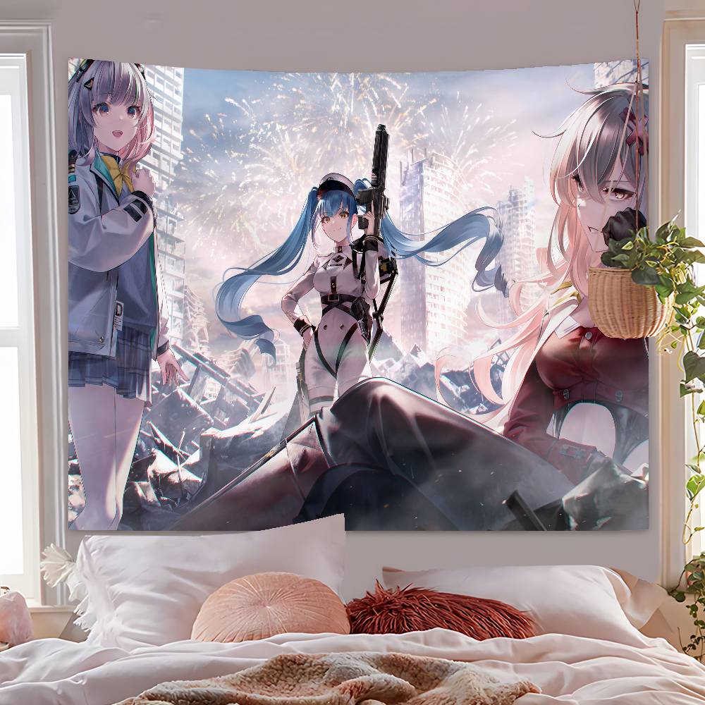

NNIKKE Anime Tapestry GGoddess Of Victory Hanging Dormitory Room Bedspread Blanket Childrens Room Party Home Decoration Gift 74x94cm(29x37in)