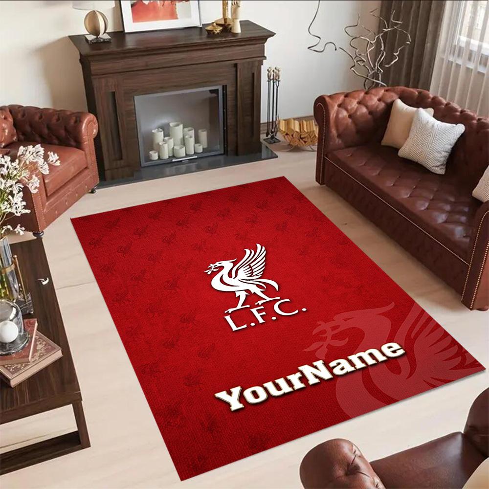 Liverpool Personalized Text Floor Mat Design for Foyer Study Room Decorate Room Dormitory Anti-slip Rug Office Home Decor