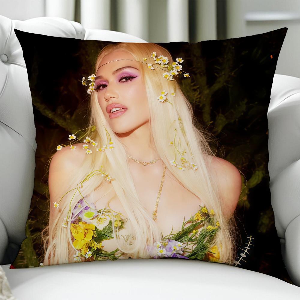 

GGwen Stefani Singer cushion cover Birthday Anniversary Gifts Double Sided Printed Zipper Cushion Cover Soft Skin Bedding 30x30cm