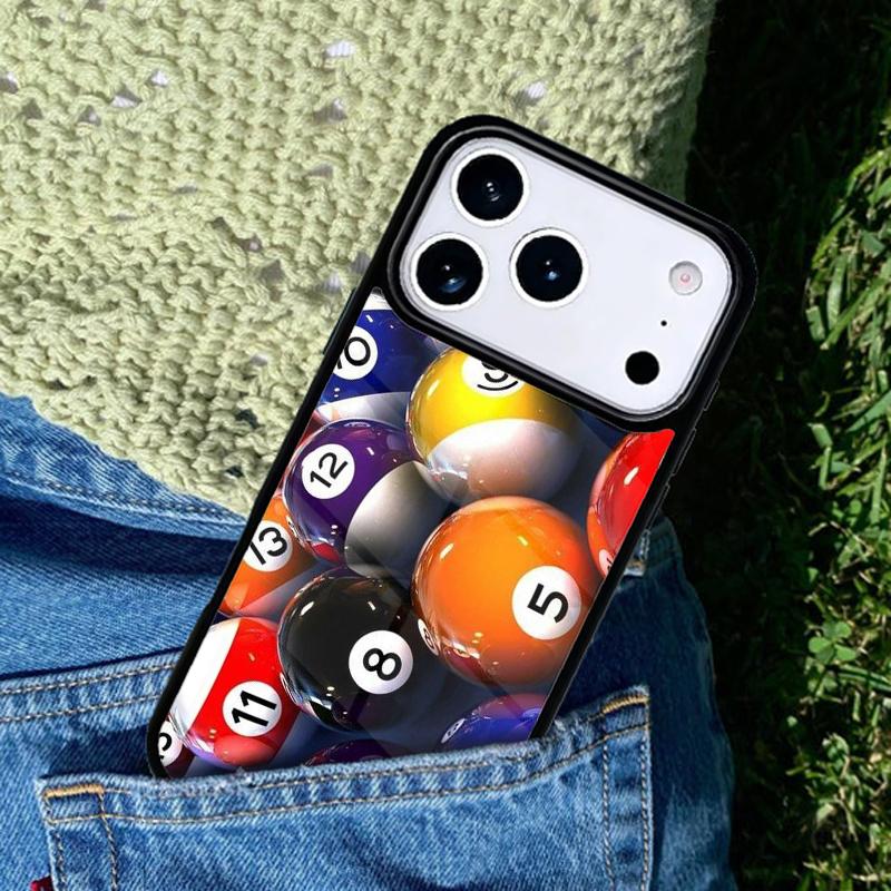 Billiards Snooker Phone Case Cover for IPhone 11 12 13 14 15 16e 17 Pro Max Coque for IPhone 17 Air