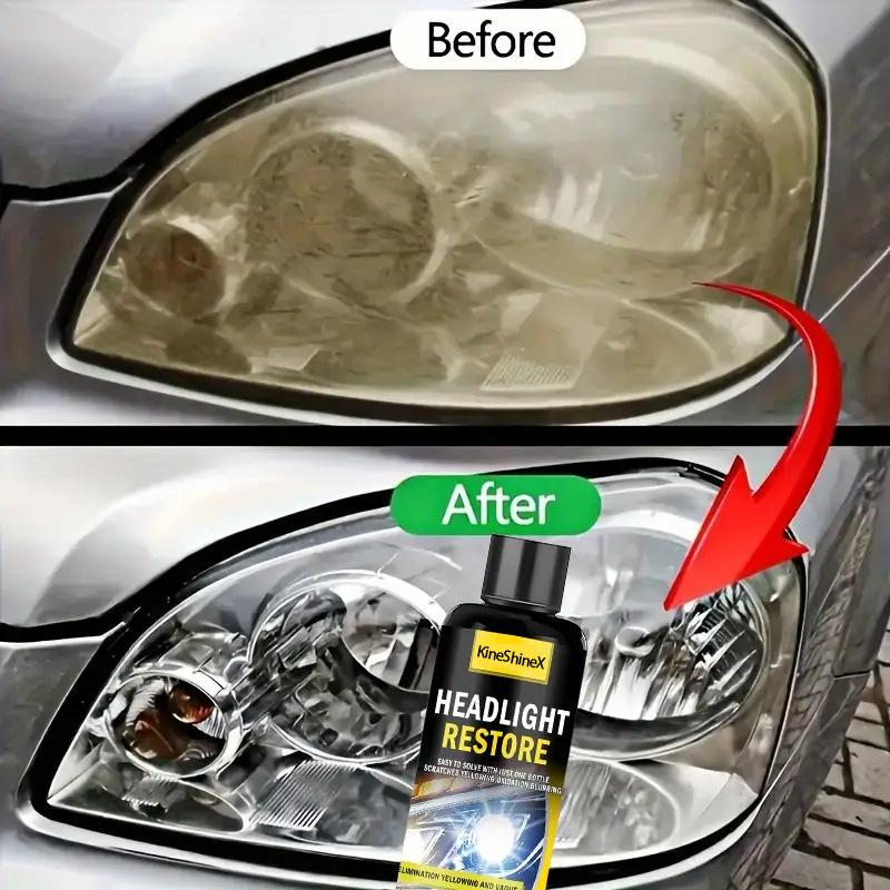 Car Headlight Restore Liquid Yellowing Oxidation Scratch Remover Cleaner