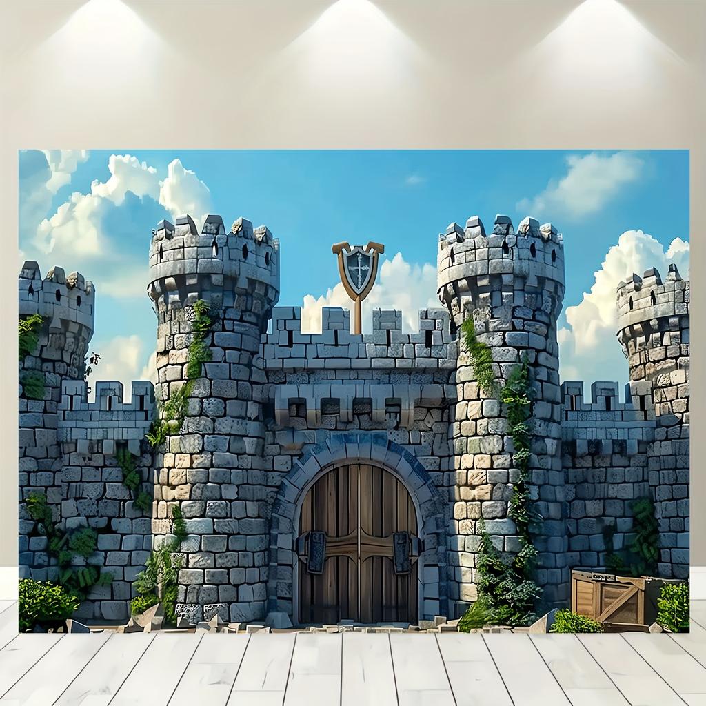 Multi-functional Medieval Castle and Knight Party Background - Polyester  No Power Required - Perfect for VBS