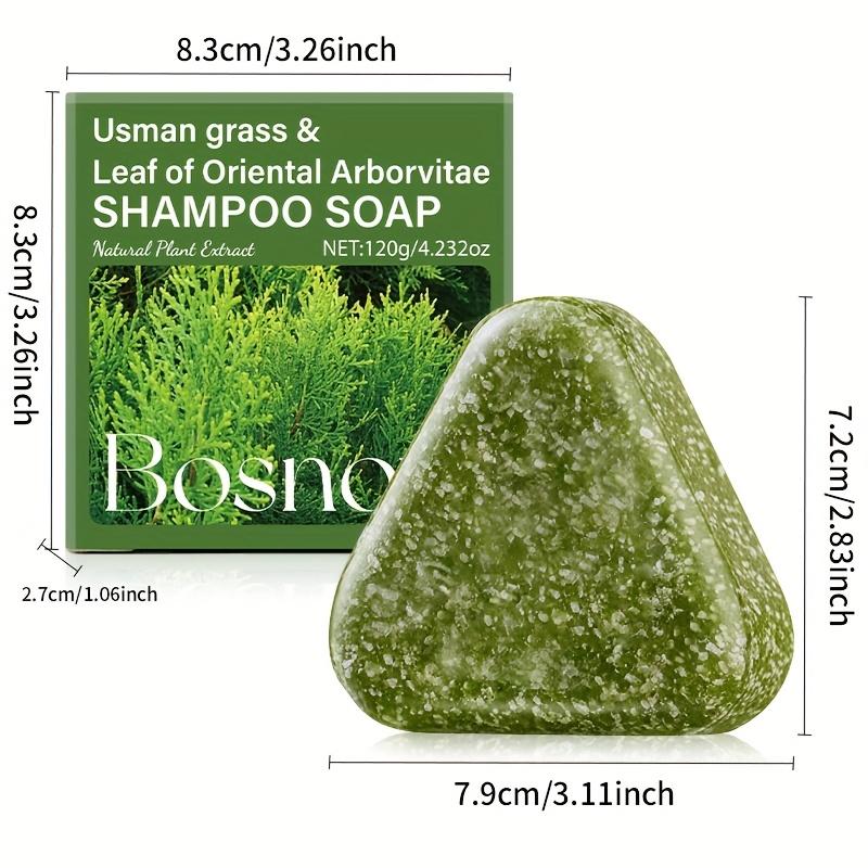 120g Usman Grass and Platycladus Orientalis Leaf Shampoo Soap, Cleaning, Removes Loose Dandruff, Control Oil, Nourish,repairs Split and Damaged Hair