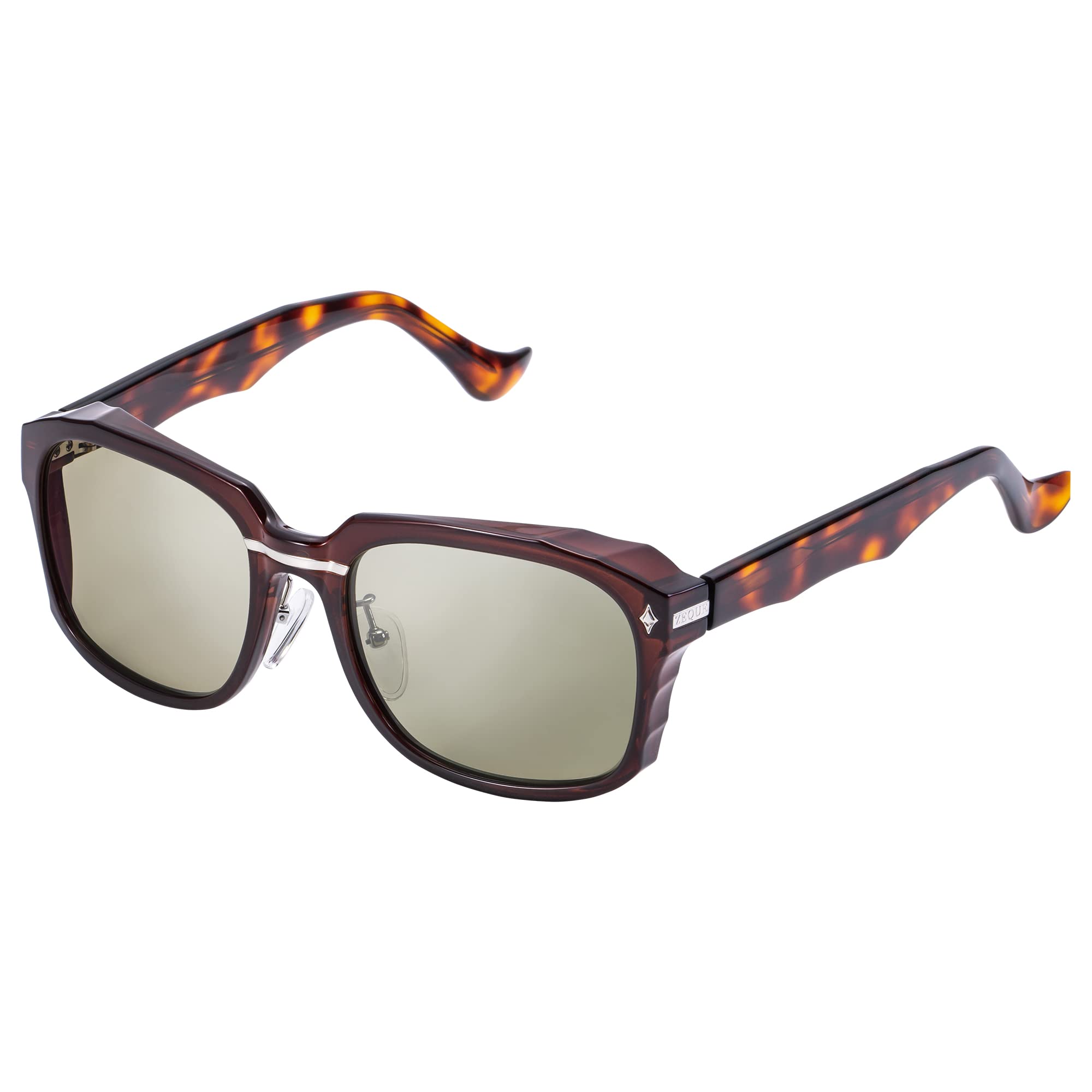 

Zeque Linx Polarized Sunglasses Brown Brown Demi TRUEVIEW SILVER MIRROR F-2102 & SPORTS/