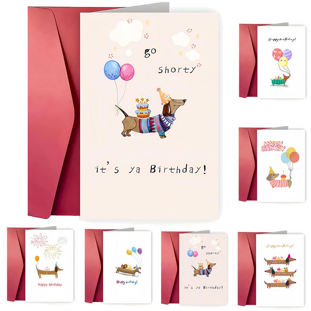 Hilarious Dachshund Birthday Card Hot Diggity Dog Funny Greeting for Him Her Cute Wiener Dog Gift for Pet Lovers Owners