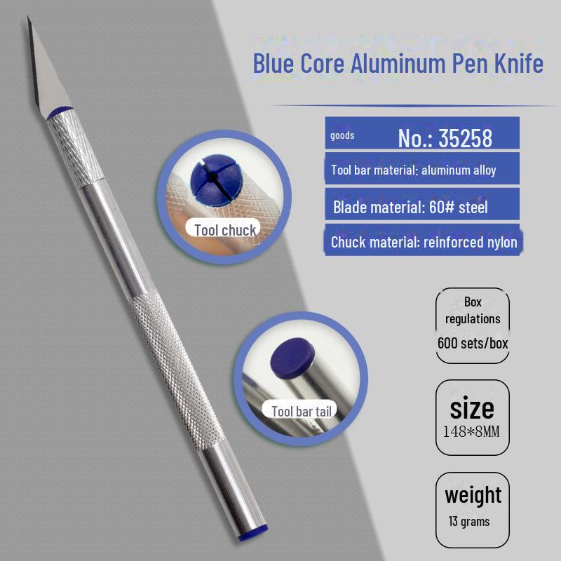 

Нож из алюминиевого сплава: Ручка, резак для бумаги, гравировальный и штамповочный инструмент с крючкообразным лезвием для моделей ручной работы 1 blade, Tang s opp bag