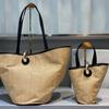 Bolsa de Tecido Jacquemus Casual Versátil Fivela Grande Capacidade Tote 2025 / Estilo Férias