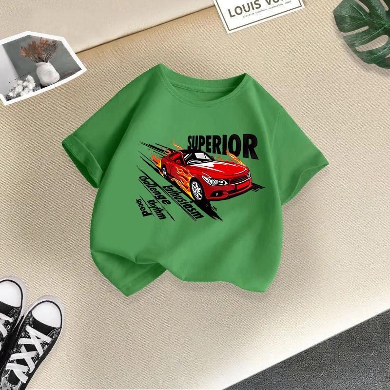 Boys T Shirt Kid T Shirt 2-13Y Loose-fit Casual O-Neck Short-sleeve Girl T Shirt Top