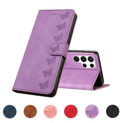 Husa portofel pentru telefon pentru Samsung Galaxy S23 S22 Ultra S21 Plus S20 Fe S10 S10e S9 S8 S7 S6 S5 S4 Huse Husa din piele Fluture