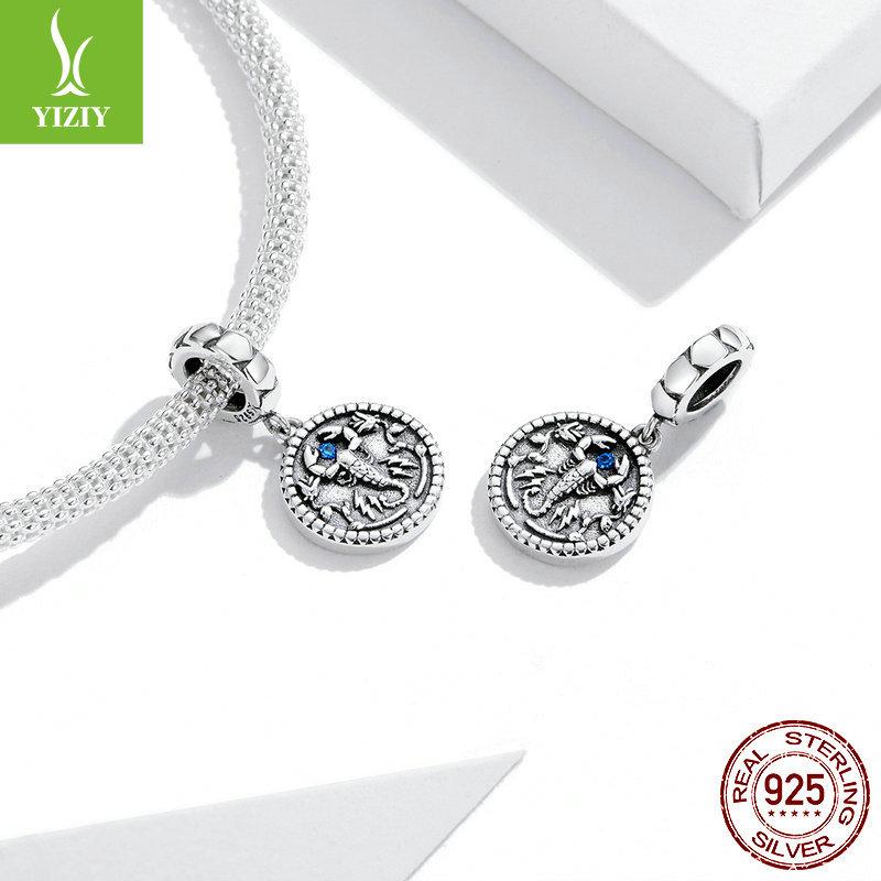 Mysterious Scorpion Pendant Necklace Pendant, Smart Personality S925 Silver Beaded Accessories Scc1503