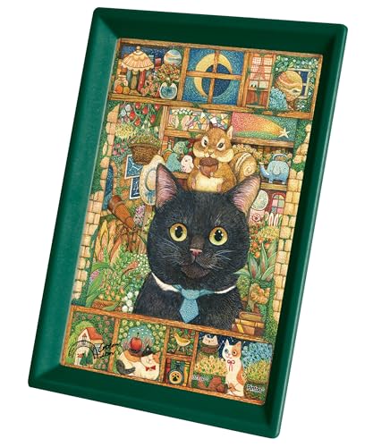 

Pinto 80-Piece Mini Plastic Jigsaw Puzzle Cotton Lion - Black Cat Plant Shop (8x10cm) for Kids and Adults, No Broken Pieces, Clicks into Place [Q117