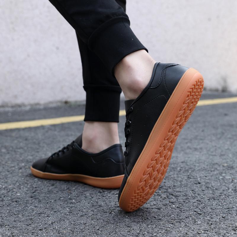 Minimalist Business PU Leather Shoes Wide Toe Outdoor Walking Shoes Waterproof Flats Light Jogging Training Casual Sneakers