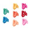 100pcs Mini Hair Clip Curved Moon Shaped Mixed Color Strong Grip Cute Tiny Hair Claw Clip for Ponytail Fine Hair