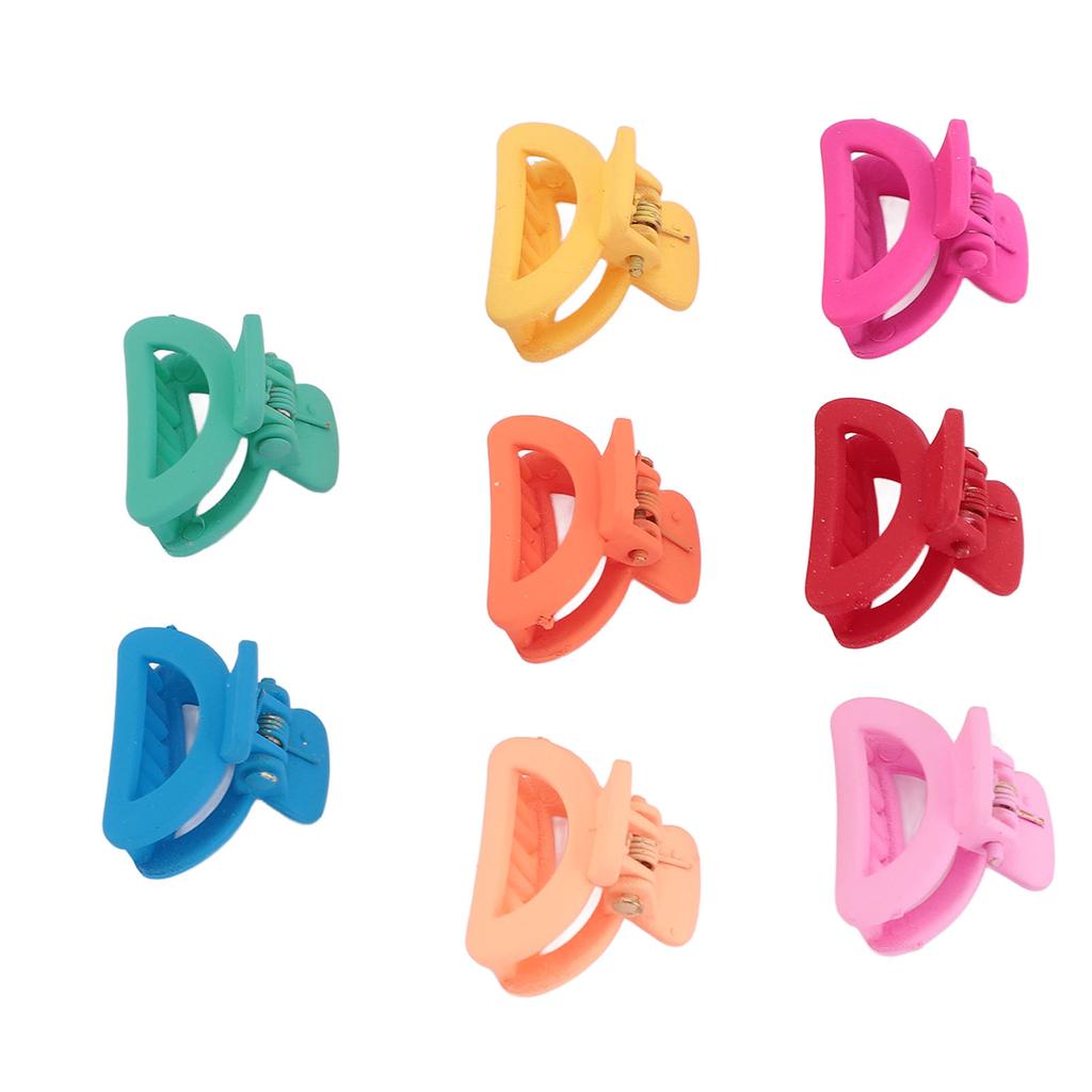 100pcs Mini Hair Clip Curved Moon Shaped Mixed Color Strong Grip Cute Tiny Hair Claw Clip for Ponytail Fine Hair