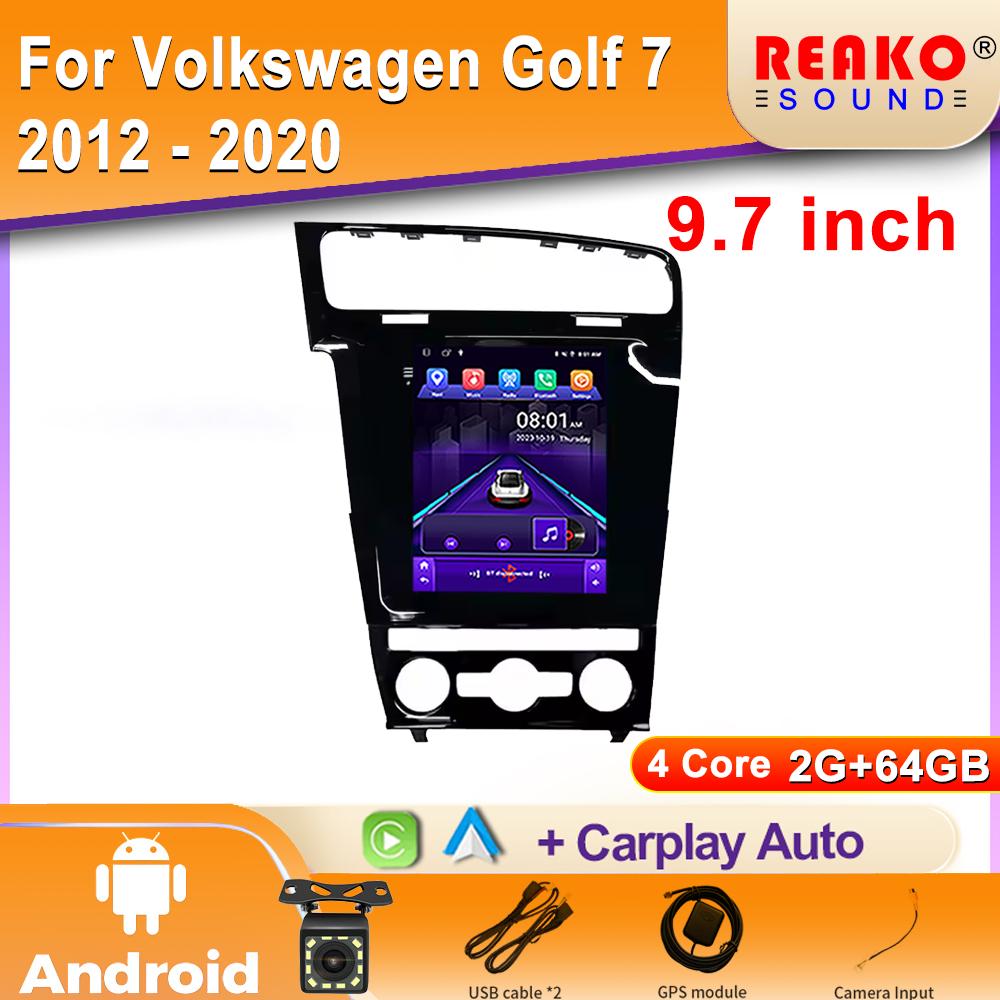 Carplay BT Android Dla Volkswagen Golf 7 2012 - 2020 Radio Samochodowe Nawigacja GPS Samochodowa Odtwarzacz Multimedialny Ekran Dotykowy 2din DVD