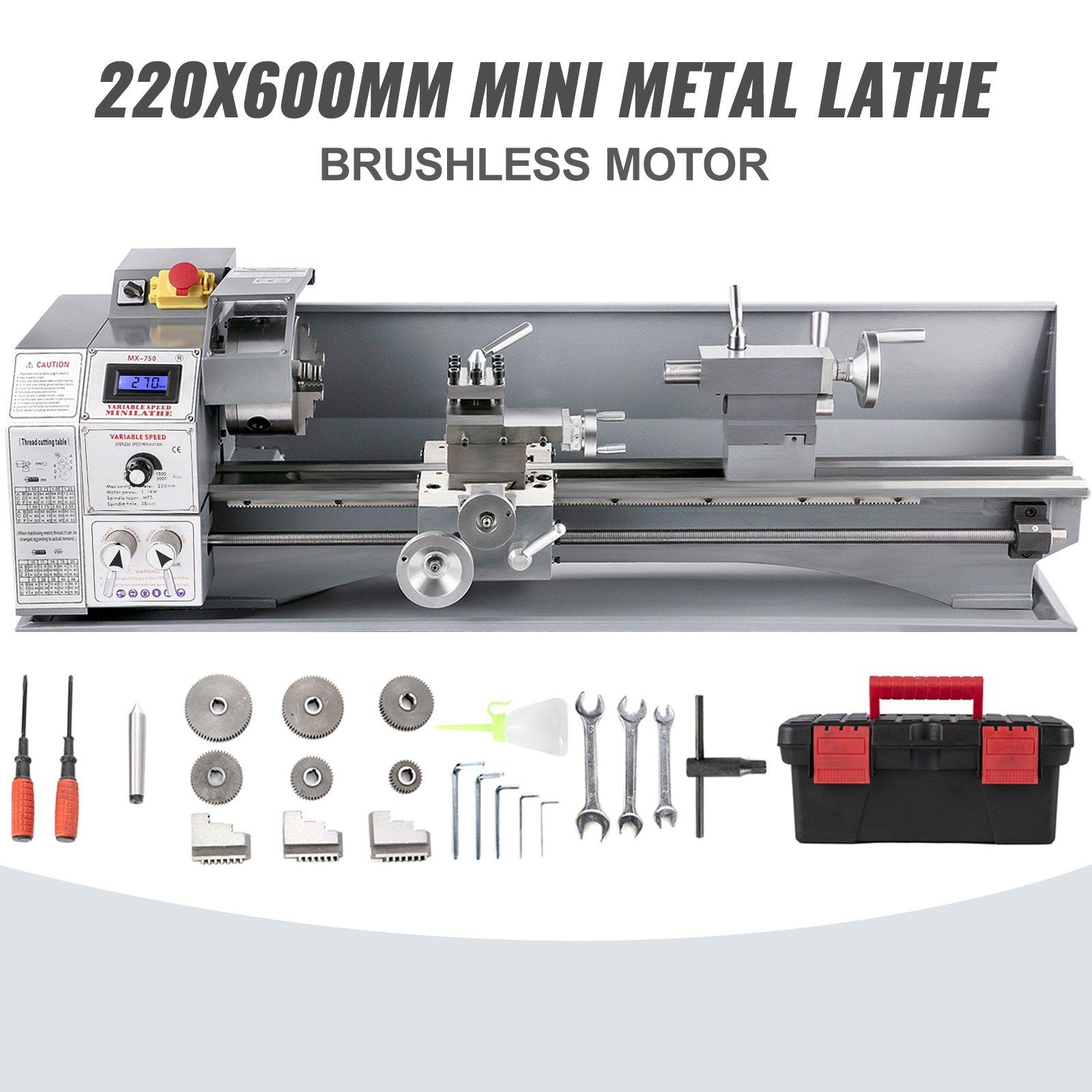 VEVOR Mini Metal Lathe 750W Variable