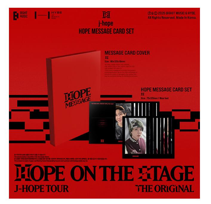 [Preorder] [Set][MD] J-Hope - HOPE MESSAGE CARD SET + Tour ‘HOPE ON THE STAGE’ The Original