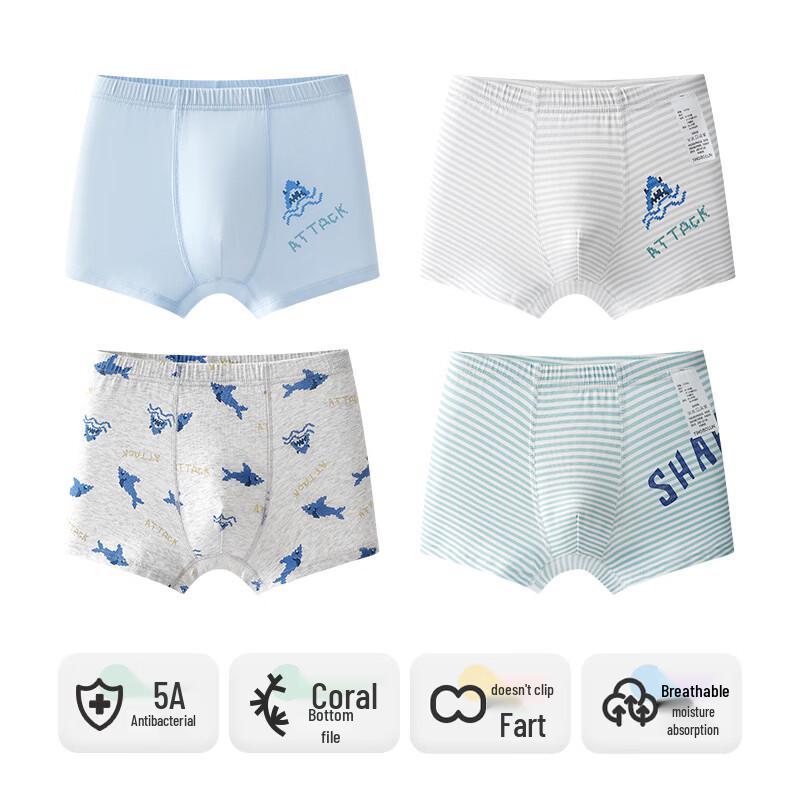 Engbolun Jungen Sommer Modal Boxershorts 4er-Pack